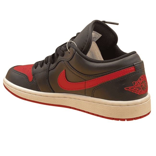 Air Jordan 1 Low WMNS “Bred Sail” - Black - Gym Red - Sail (3)