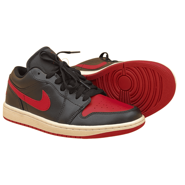 Air Jordan 1 Low WMNS “Bred Sail” - Black - Gym Red - Sail (4)