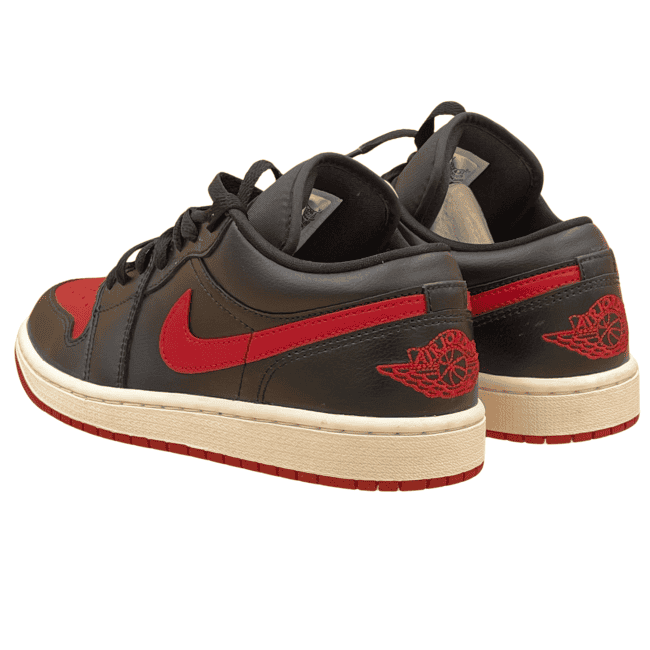 Air Jordan 1 Low WMNS “Bred Sail” - Black - Gym Red - Sail (5)