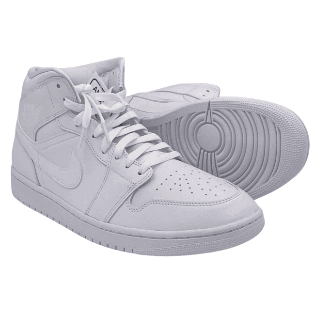Air Jordan 1 Mid – Triple White (4) Air Jordan 1 Mid – Triple White (4)