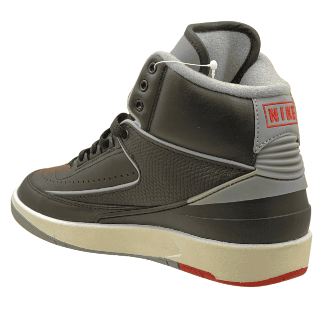 Air Jordan 2 Retro _Black Cement_ - Black _ Cemente Grey _ Fire Red _ Sail (3)