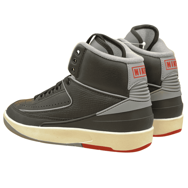 Air Jordan 2 Retro _Black Cement_ - Black _ Cemente Grey _ Fire Red _ Sail (5)
