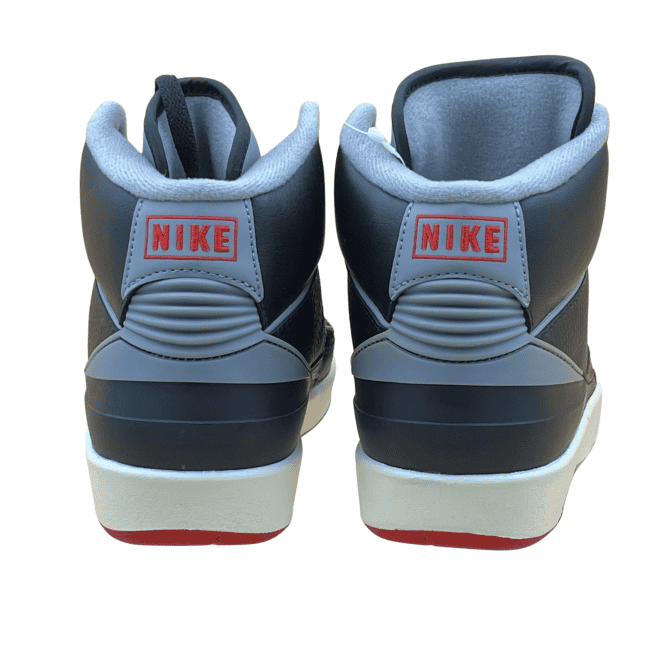 Air Jordan 2 Retro _Black Cement_ - Black _ Cemente Grey _ Fire Red _ Sail (6)