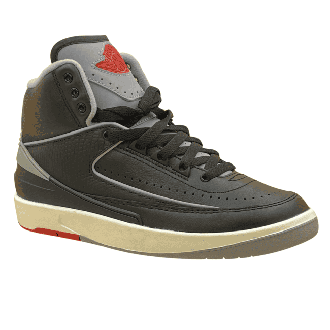 Air Jordan 2 Retro _Black Cement_ - Black _ Cemente Grey _ Fire Red _ Sail