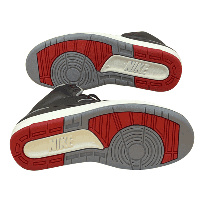 Air Jordan 2 Retro _Black Cement_ - Black _ Cemente Grey _ Fire Red _ Sail (8)