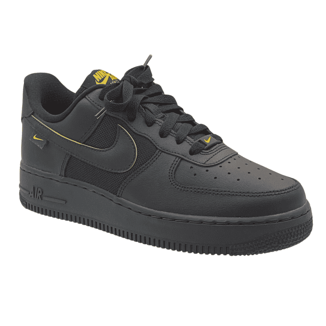 Nike Air Force 1 Low _07 Ballistic Mesh Black University Gold Nike Air Force 1 Low _07 Ballistic Mesh Black University Gold