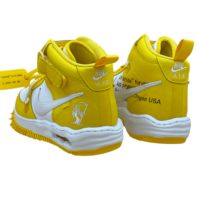Nike Air Force 1 Mid SP x Off-White - Varsity Maize _ White (5)