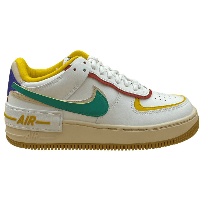Nike Air Force 1 Shadow “Multi-Color” - White _ Neptune Green _ Yellow Ochre (2)