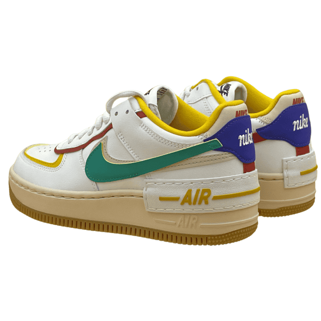Nike Air Force 1 Shadow “Multi-Color” - White _ Neptune Green _ Yellow Ochre (5)