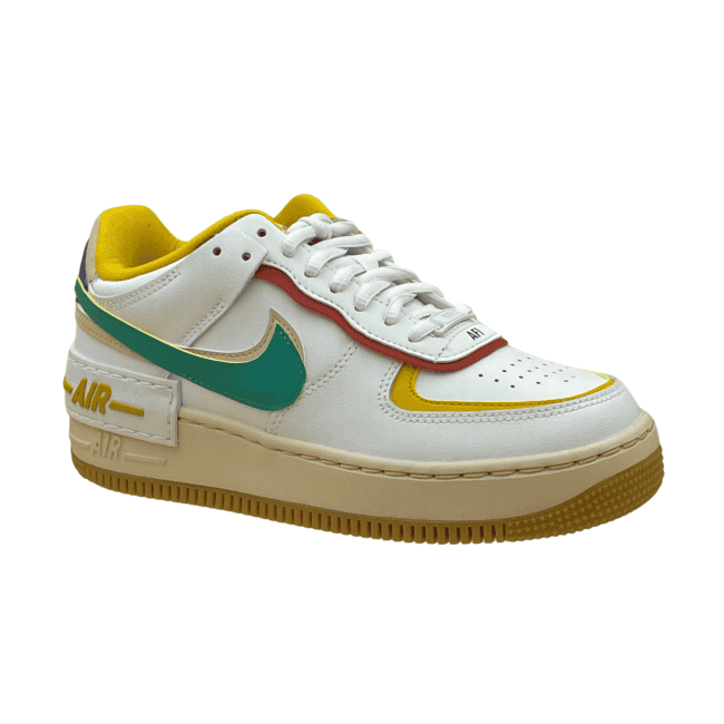 Nike Air Force 1 Shadow “Multi-Color” - White _ Neptune Green _ Yellow Ochre