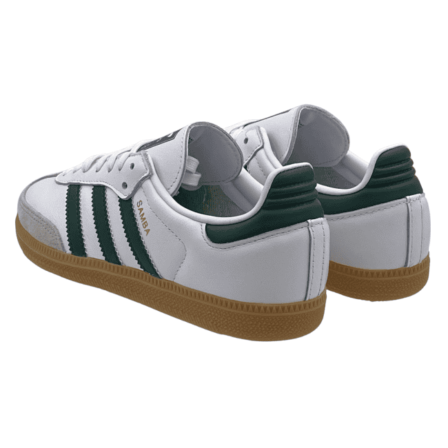 adidas Samba OG J – White - Collegiate Green - Gum (5)