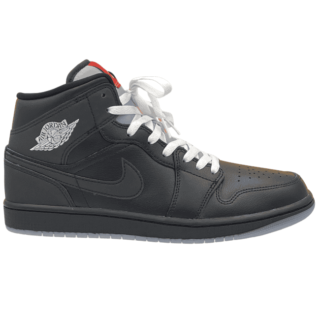 Air Jordan 1 Mid SE – Black - Silver Metallic - University Red (2)