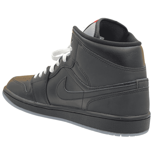 Air Jordan 1 Mid SE – Black - Silver Metallic - University Red (3)