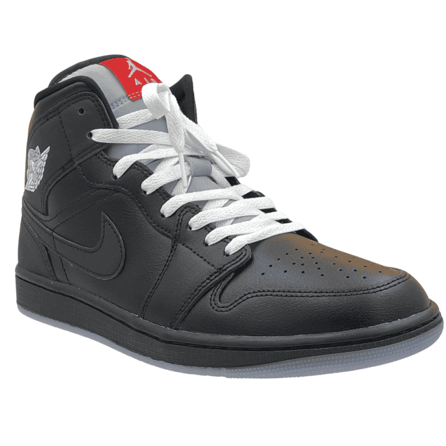 Air Jordan 1 Mid SE – Black - Silver Metallic - University Red