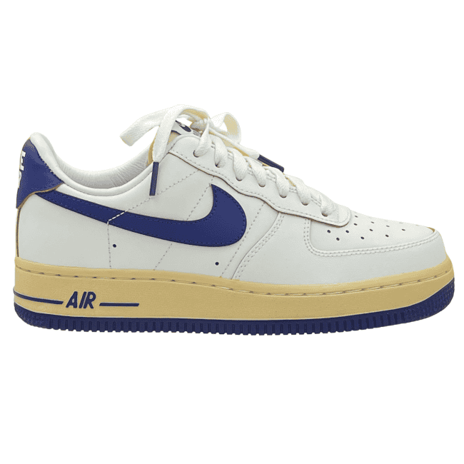 Nike Air Force 1 _07 – Sail - Pale Vanilla - Gold Suede - Deep Royal Blue (2) Nike Air Force 1 _07 – Sail - Pale Vanilla - Gold Suede - Deep Royal Blue (2)