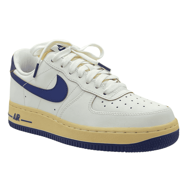 Nike Air Force 1 _07 – Sail - Pale Vanilla - Gold Suede - Deep Royal Blue Nike Air Force 1 _07 – Sail - Pale Vanilla - Gold Suede - Deep Royal Blue