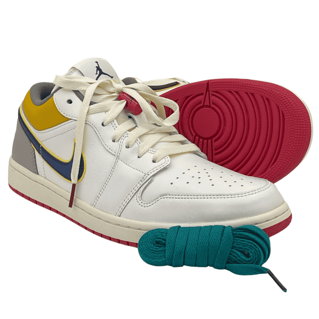 Nike Air Jordan 1 Low PRM – Sail - Cashmere - College Grey - Brave Blue (4)