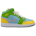 Nike Air Jordan 1 Mid SE – Glacier Ice - Citron Pulse - Action Green - White (2)