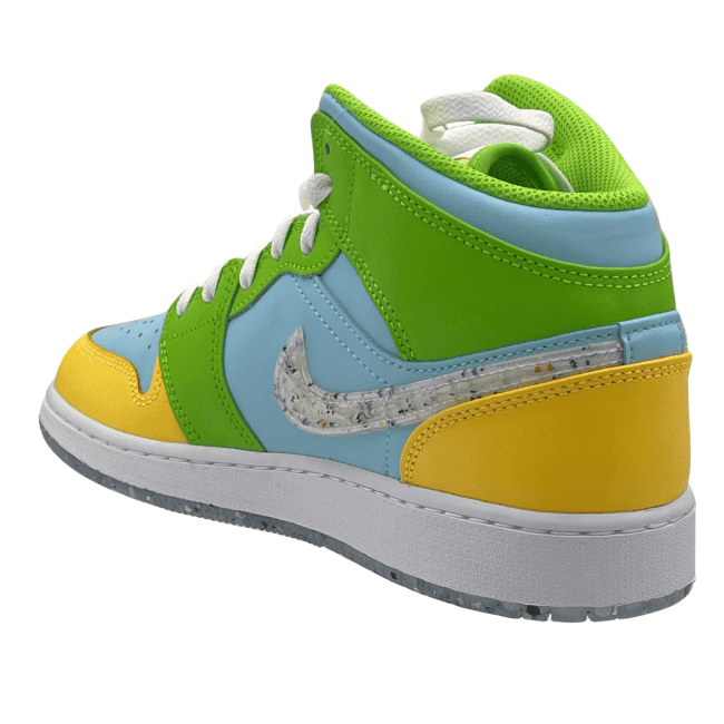 Nike Air Jordan 1 Mid SE – Glacier Ice - Citron Pulse - Action Green - White (3)