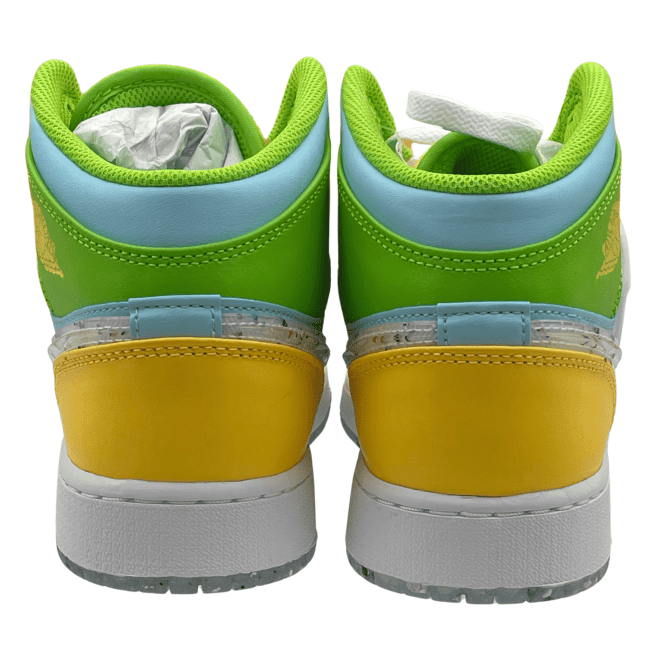 Nike Air Jordan 1 Mid SE – Glacier Ice - Citron Pulse - Action Green - White (6)